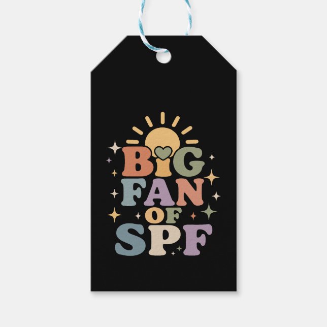 Stor fan av SPF sommar solskydd Presentetikett (Framsidan)