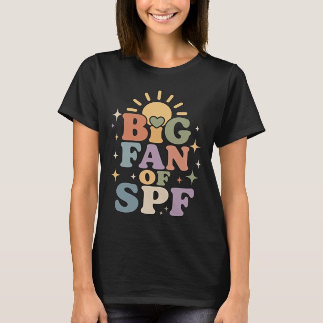 Stor fan av SPF sommar solskydd T Shirt (Framsida)