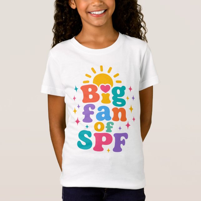 Stor fan av SPF sommar solskydd T Shirt (Framsida)