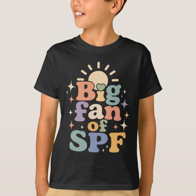 Stor fan av SPF sommar solskydd T Shirt (Framsida)