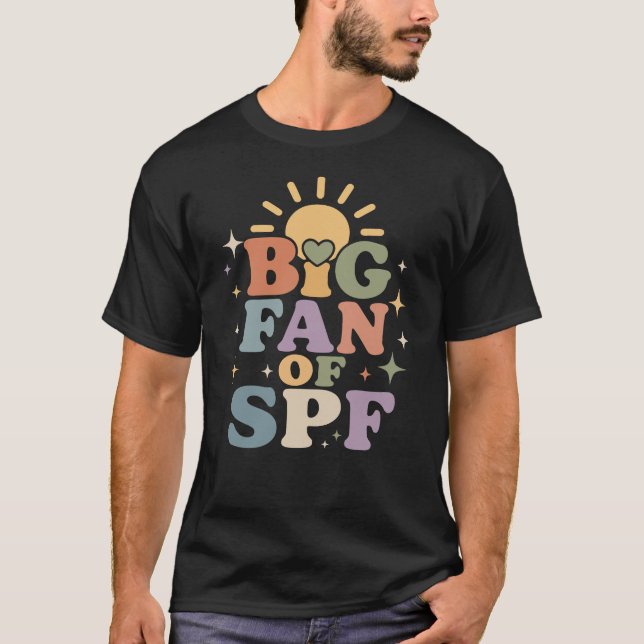 Stor fan av SPF sommar solskydd T Shirt (Framsida)