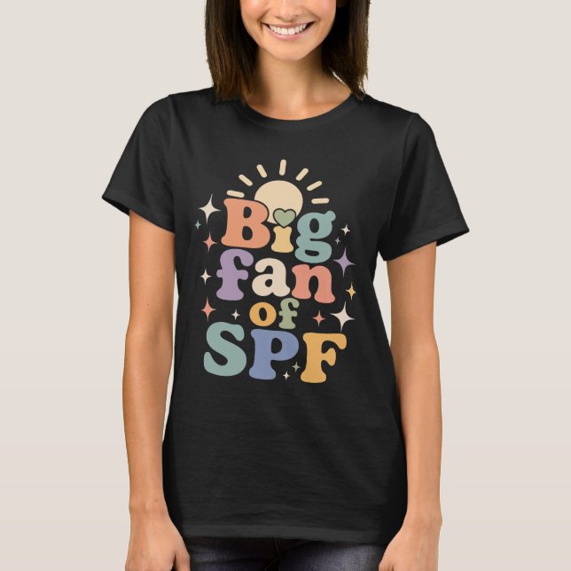 Stor fan av SPF sommar solskydd T Shirt (Framsida)