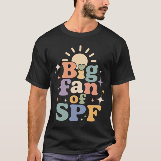 Stor fan av SPF sommar solskydd T Shirt (Framsida)