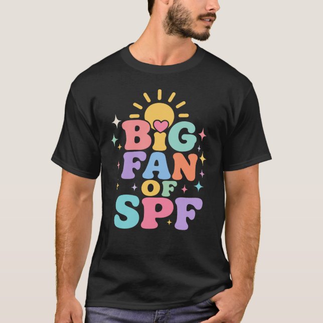 Stor fan av SPF sommar solskydd T Shirt (Framsida)