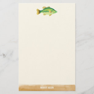 Stor fångst Illustrated Fish Brevpapper