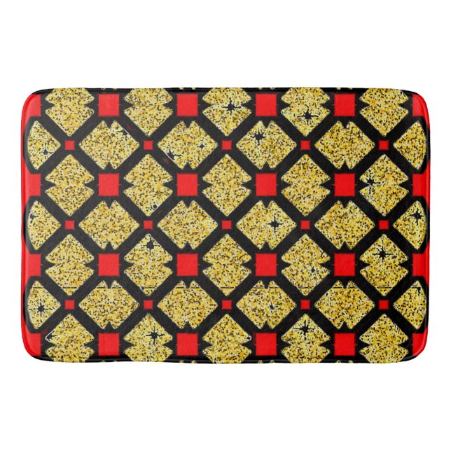 Stor färgstark badplatta - modern design och icke- badrumsmatta (Framsidan)