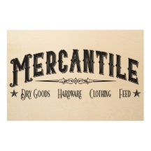 Stor Farmhouse-Stil Mercantile-skylt