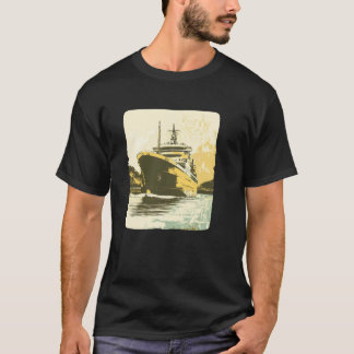 Stor fartygsgrafisk kostym t shirt