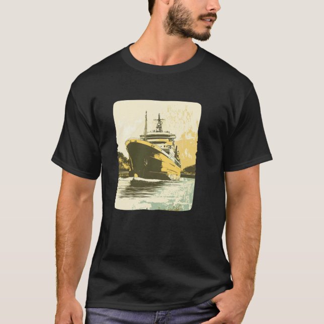 Stor fartygsgrafisk kostym t shirt (Framsida)