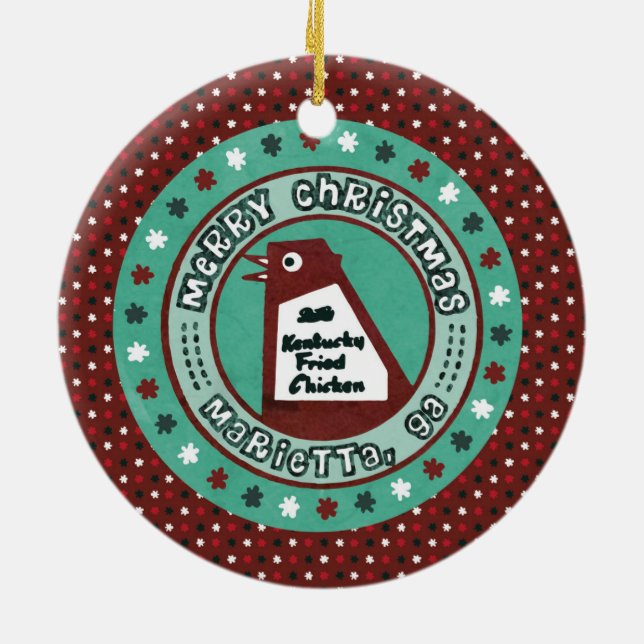 Stor feg julprydnad julgransprydnad keramik (Baksidan)