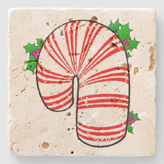 Stor fet candy cane underlägg sten (Framsidan)