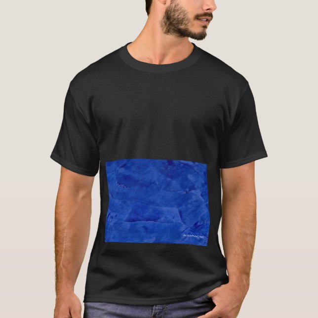 Stor fet grafisk mörkblå t-shirt (Framsida)