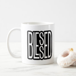 Stor Fet LYCKLIG  Kaffemugg