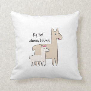 Stor fet mamma lama kudde
