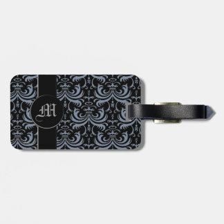 Stor, fetstil (Smokey Blue) (Monogram) Bagagebricka