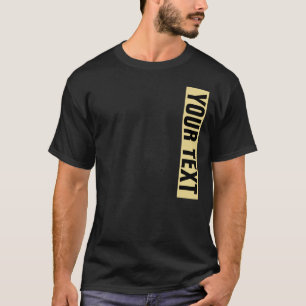 Stor fetstilstext Namn Black & Guld Manar T Shirt