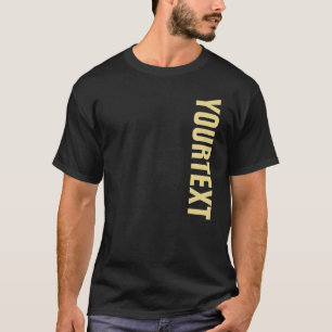 Stor fetstilstext Namn Manar, svart och Guld T Shirt