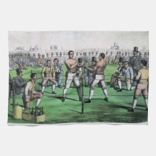 Stor fight för mästerskapet, Vintage boxning Kökshandduk
