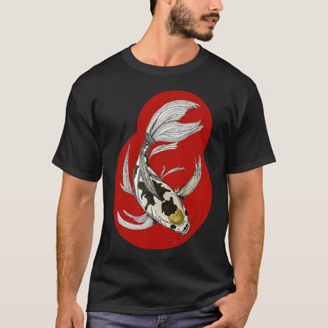 Stor fisk, liten damm t shirt (Framsida)