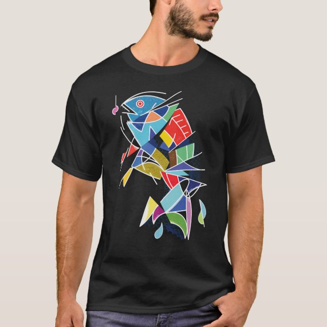 Stor Fisk Liten Lockbete T Shirt (Framsida)