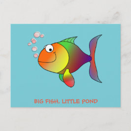 STOR FISK, LITEN POND - vykort