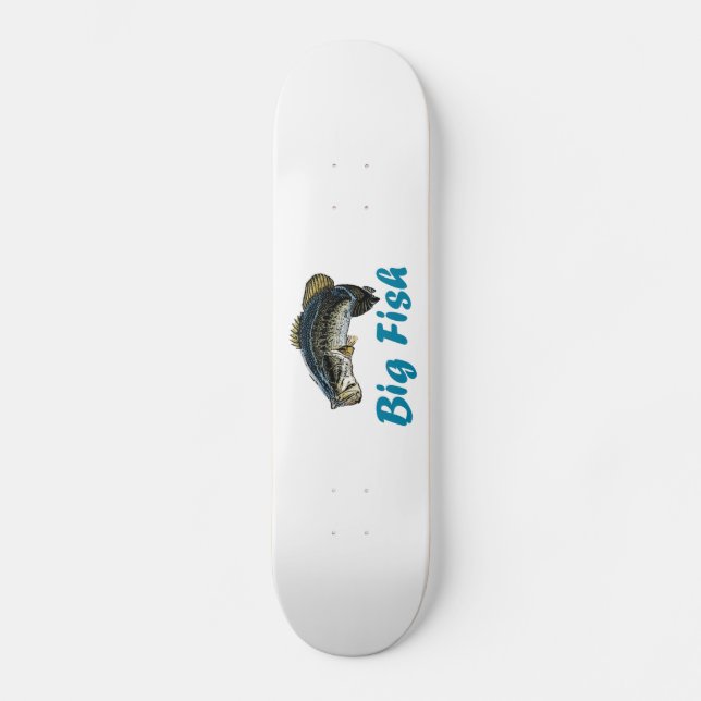 Stor fisk old school skateboard bräda 18 cm (Framsida)