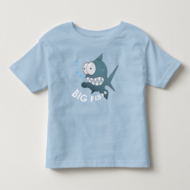Stor fisk - Peuter Fin Jersey T-Shirt (Framsida)