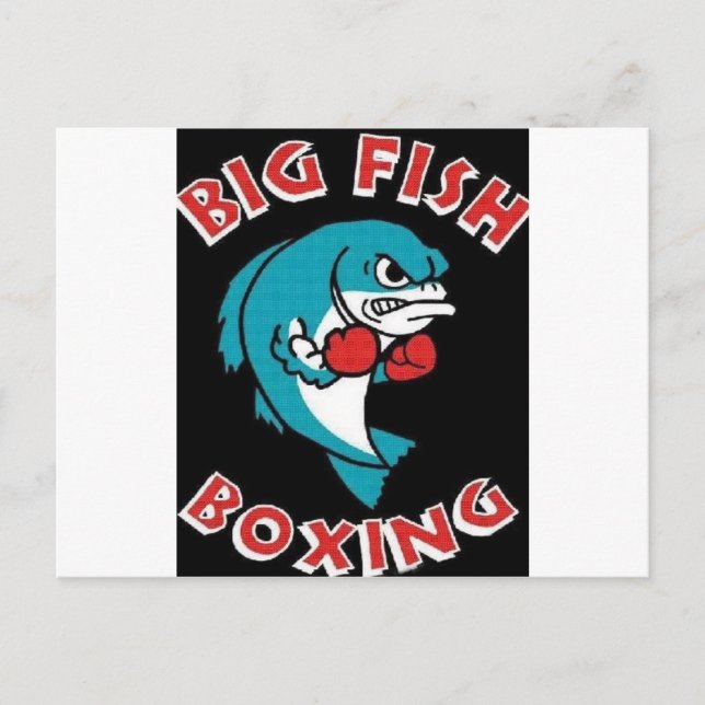 STOR FISKBOXING,BOXING,FISK,KÄMPANDE FISK,FÅGLAR VYKORT (Framsida)
