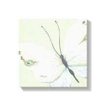 Stor fjäril på prickig canvastryck