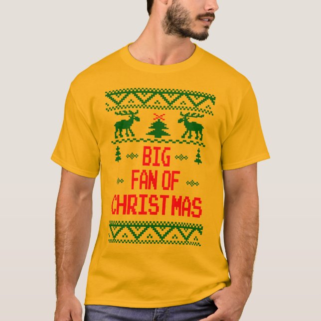 Stor fläkt av den fula tröjan för jul t shirt (Framsida)