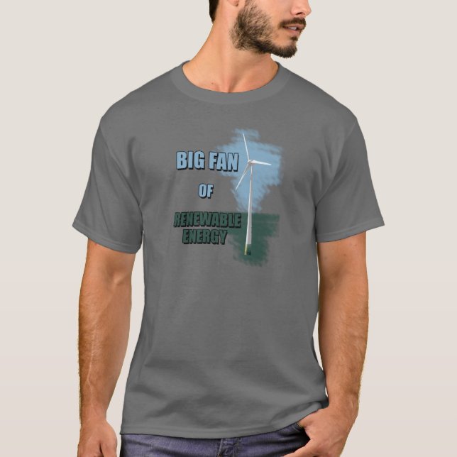 Stor fläkt av förnybar energi tee shirt (Framsida)