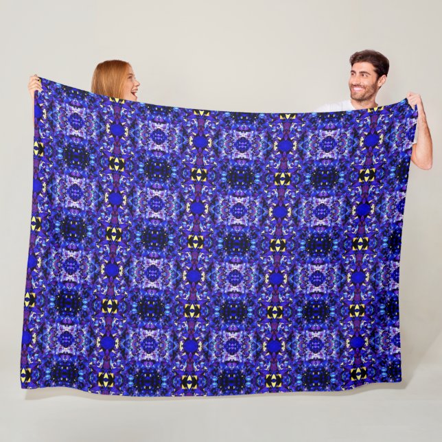 Stor Fleece Blanket Blue/Lila Crystals (På plats)