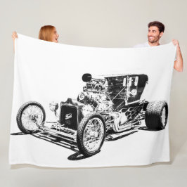 Stor Fleece Blanket Hot rod