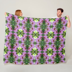 Stor Fleece Blanket Lila Spoted Orchid