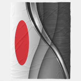 Stor Fleece Blanket, modern, abstrakt, rött, svart