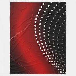 Stor Fleece Blanket, modern, abstrakt, rött, svart