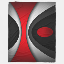 Stor Fleece Blanket, modern, abstrakt, rött, svart