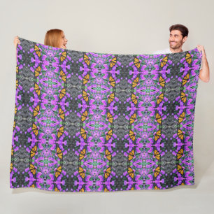 Stor Fleece Blanket Monarch Butterfly/Asters