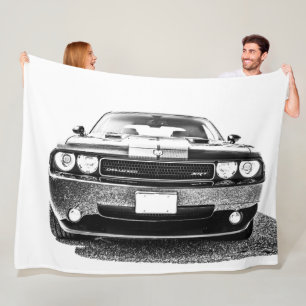 Stor Fleece Blanket Muscle Car