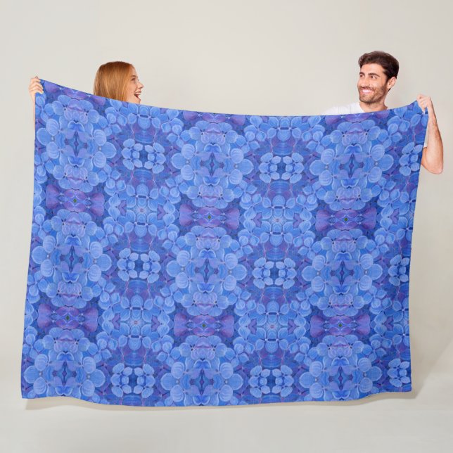 Stor Fleece Blanket Nikko Blue Hydrangea (På plats)