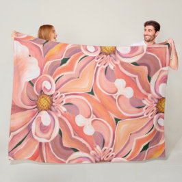 Stor Fleece Blanket Peach Dahlia
