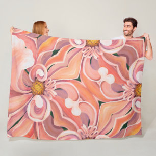 Stor Fleece Blanket Peach Dahlia