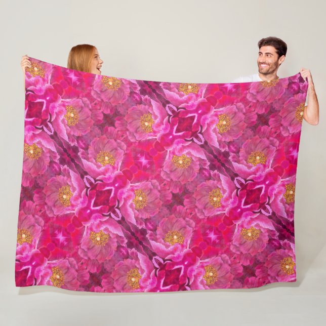 Stor Fleece Blanket Rosa Cactus Ro (På plats)