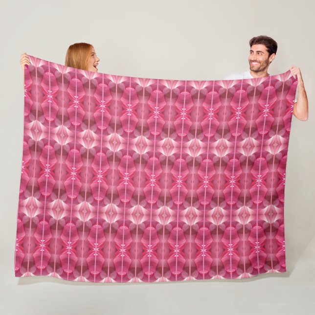 Stor Fleece Blanket Rosa Lotus Abstrakt (På plats)