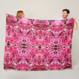 Stor Fleece Blanket Rosa Löv