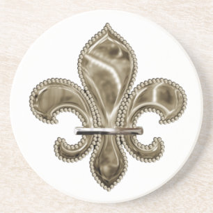 Stor Fleur de Lis Design Sandstone Underlägg