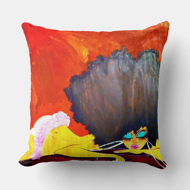 Stor flickadekorativ kudde 20" x 20", (Framsida)