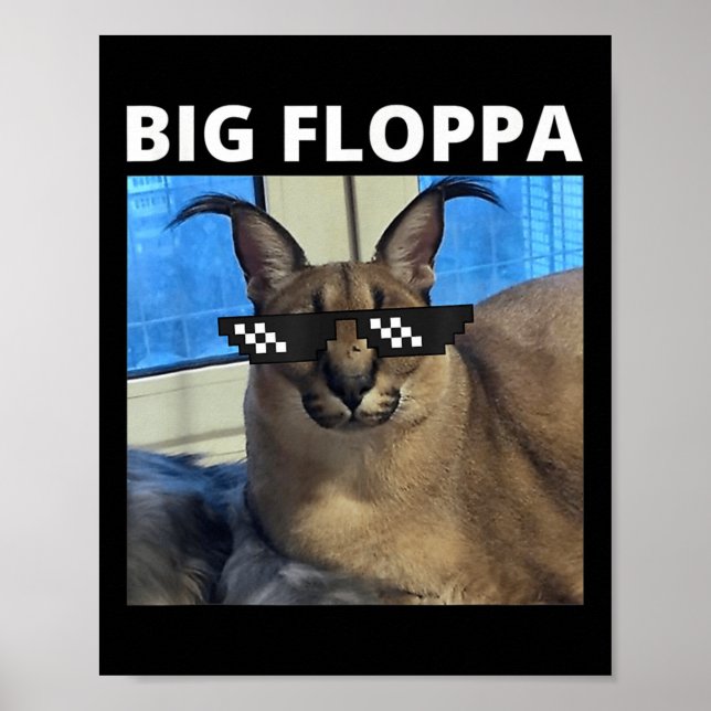 Stor Floppa Meme Katt  Poster (Framsidan)