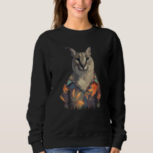 Stor Floppa Meme katt Söt rolig Caracal Katt hawai T Shirt