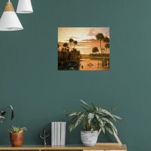 Stor Florida-solnedgång, finkonst målning, Poster
